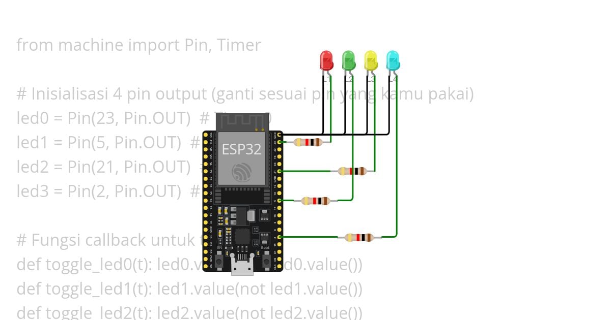 esp32-micropython-timer-schduler-4 simulation