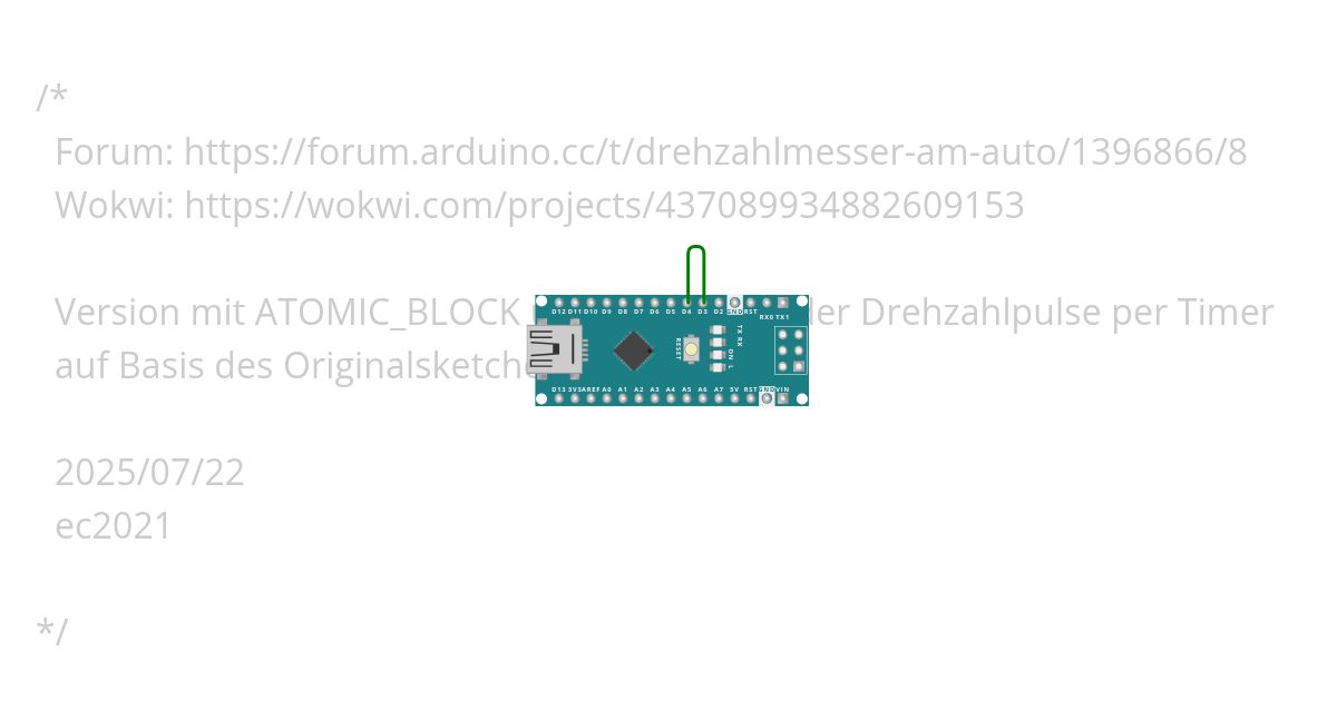 Drehzahlmessung I simulation
