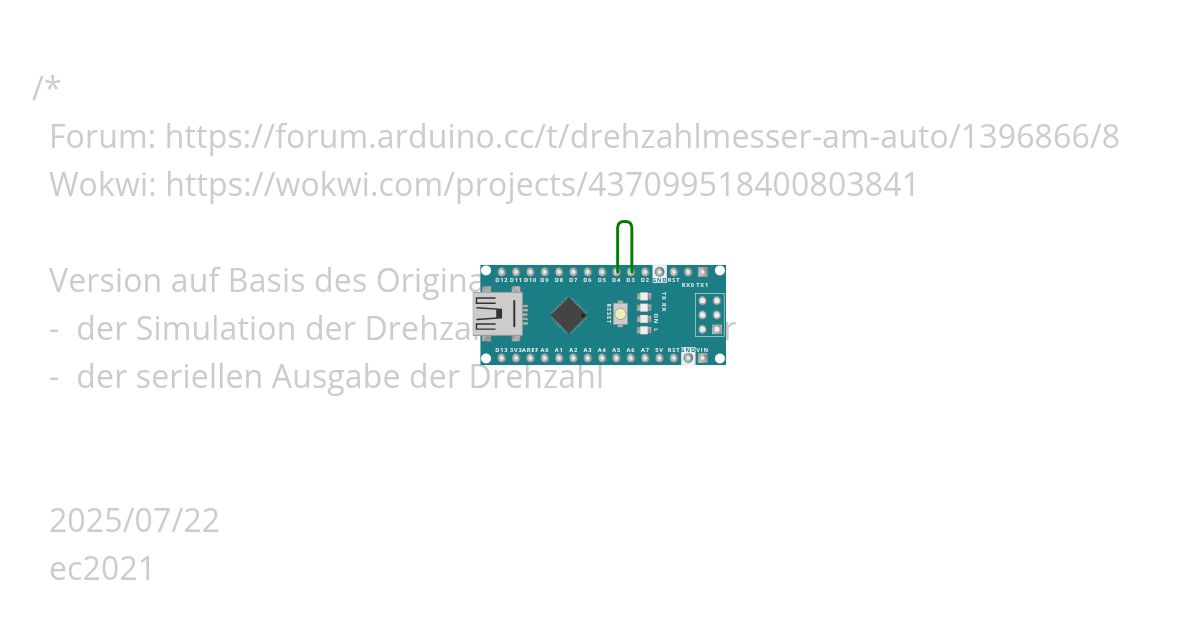 Drehzahlmessung 0 simulation