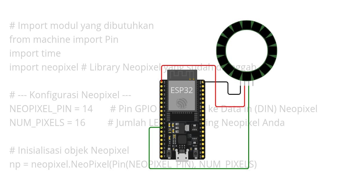 esp32-micropython-ws2812 simulation