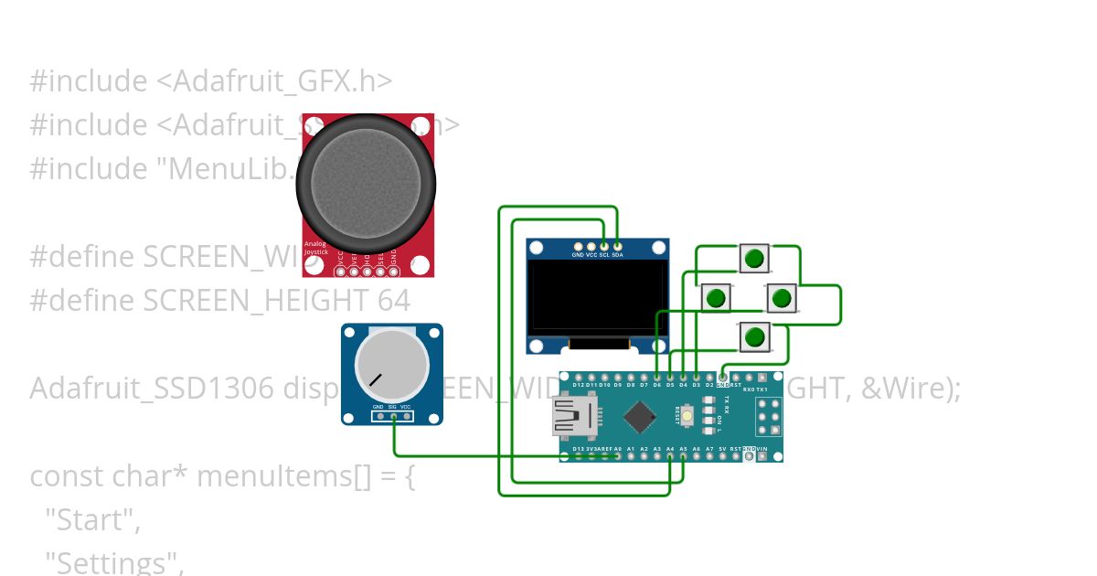 simpleMenu with input handler simulation