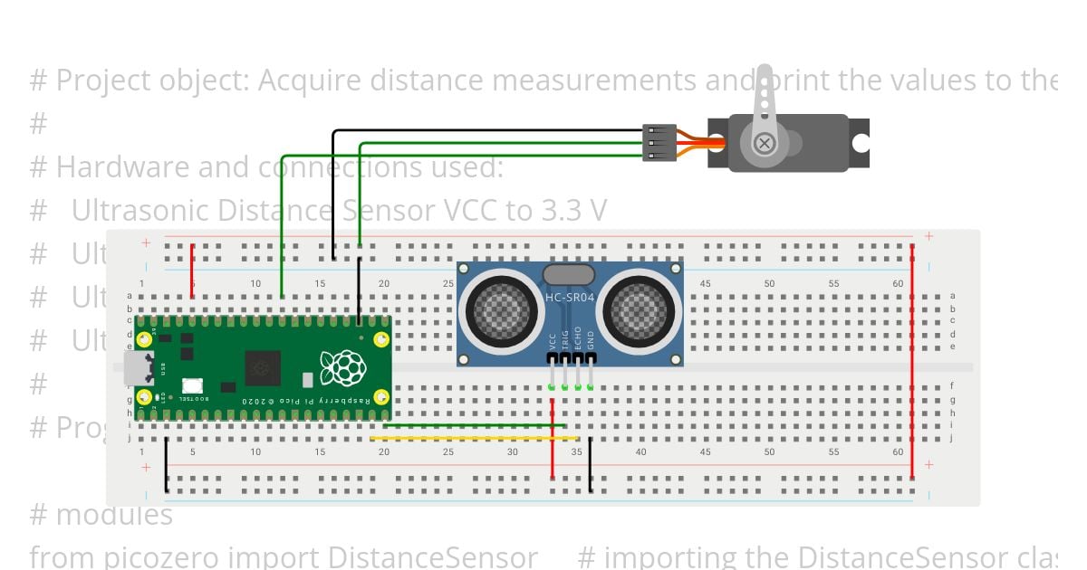 Raspberry Pi Pico Ultrasonic Distance Sensor (picozero) Copy