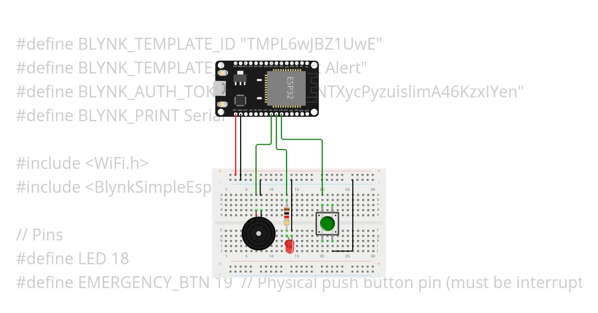 Emergency button simulation