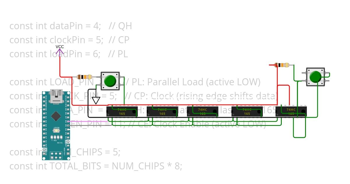 74HC165*5 simulation