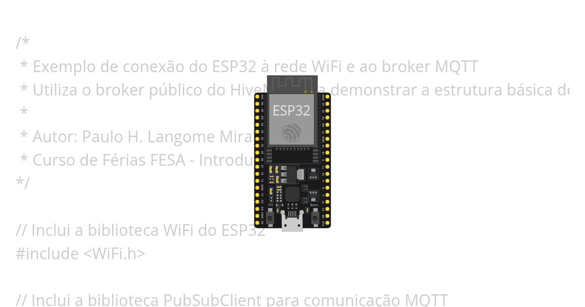 Exemplo - ESP32 MQTT Client (Subscriber) simulation