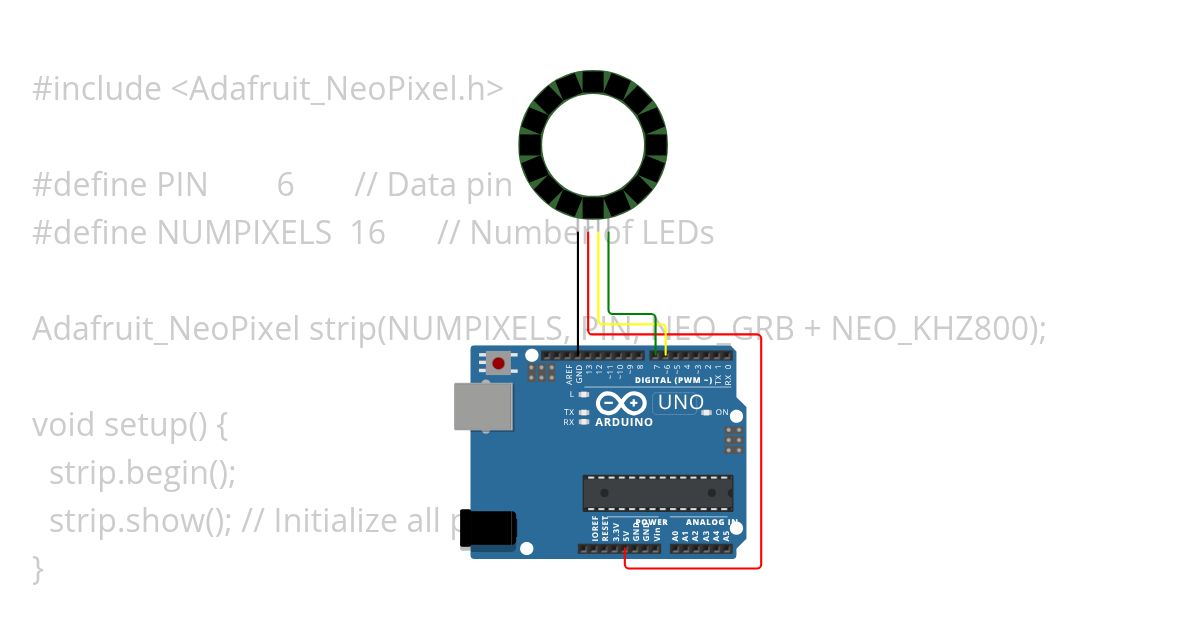 Neo Pixel Compatible LED simulation