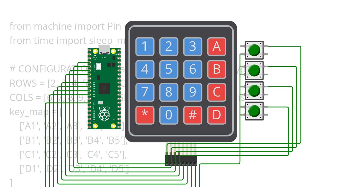 pi pico keypad simulation