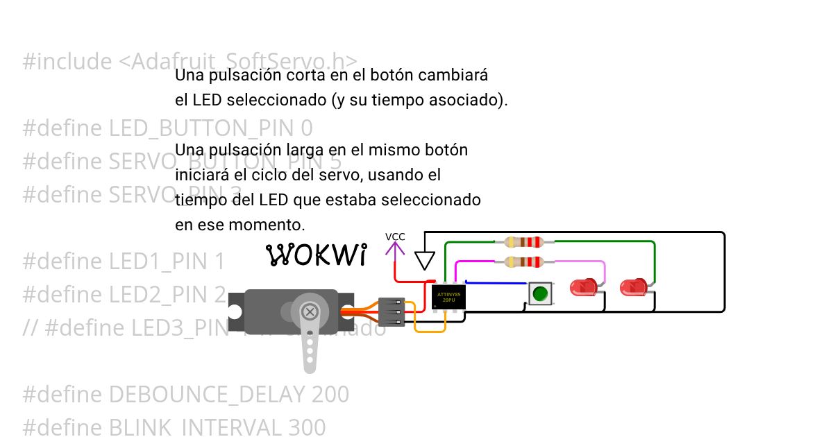 DT 1 pulsador y 2 leds funcional  simulation