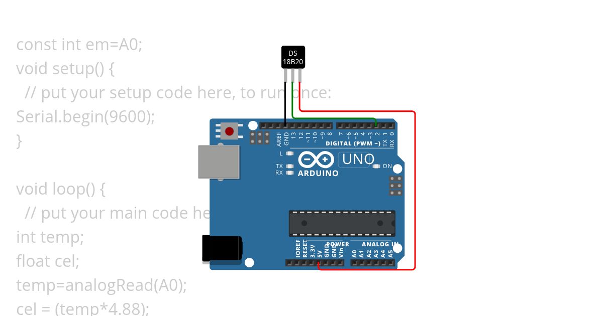 LM 35 Temp sensor simulation