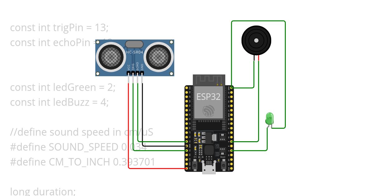 9. Distance measurement using SR-04 and NodeMCU/ ESP32. Copy simulation
