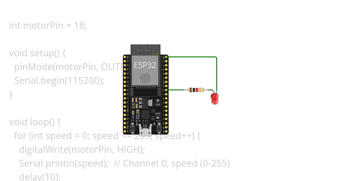Motor LED simulation