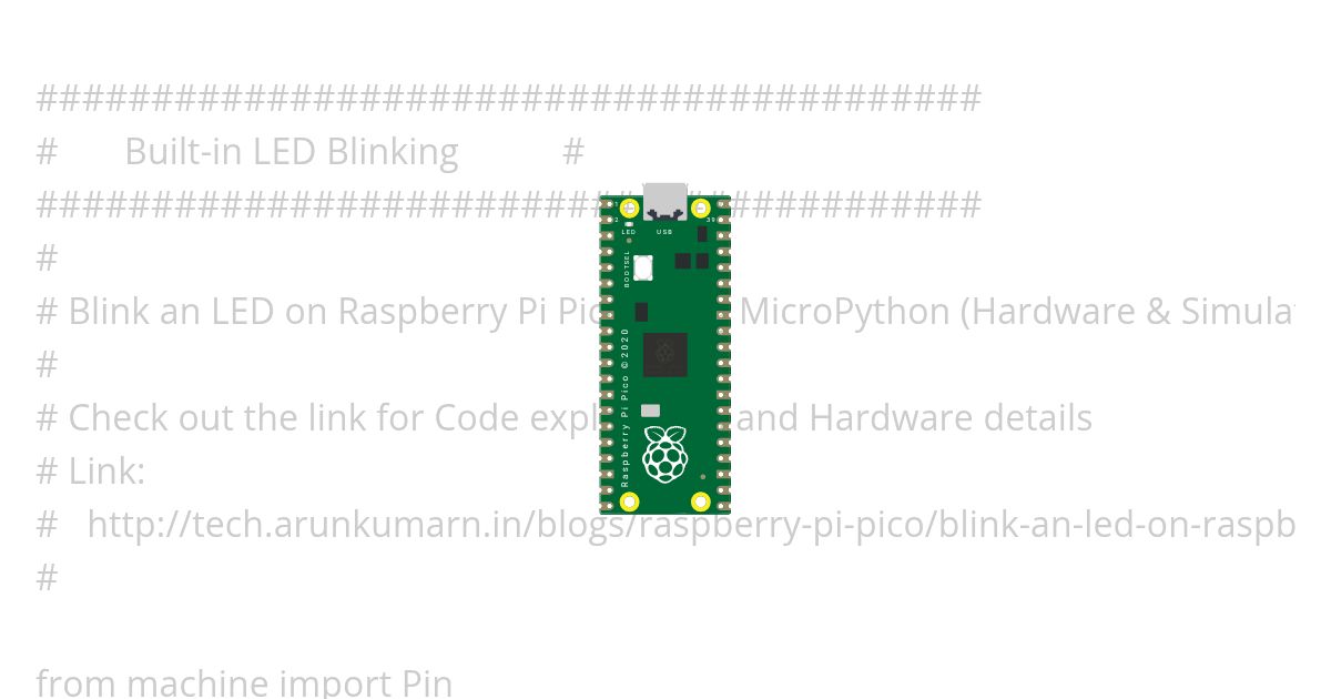 Built-in LED Blinking simulation