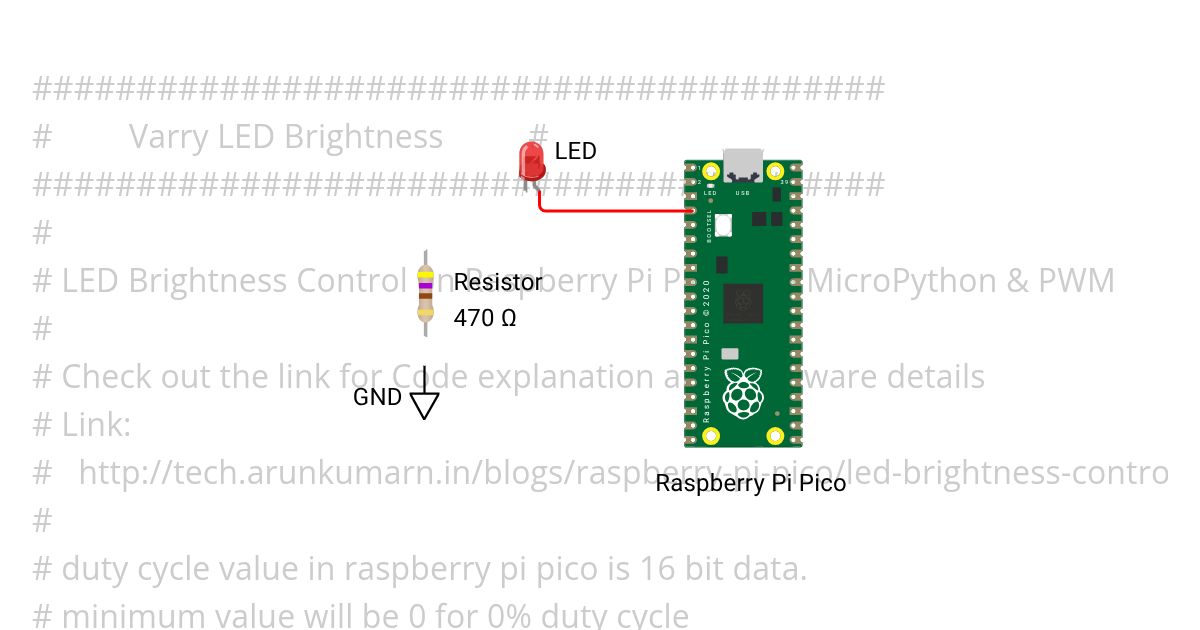 LED Brightness Control simulation