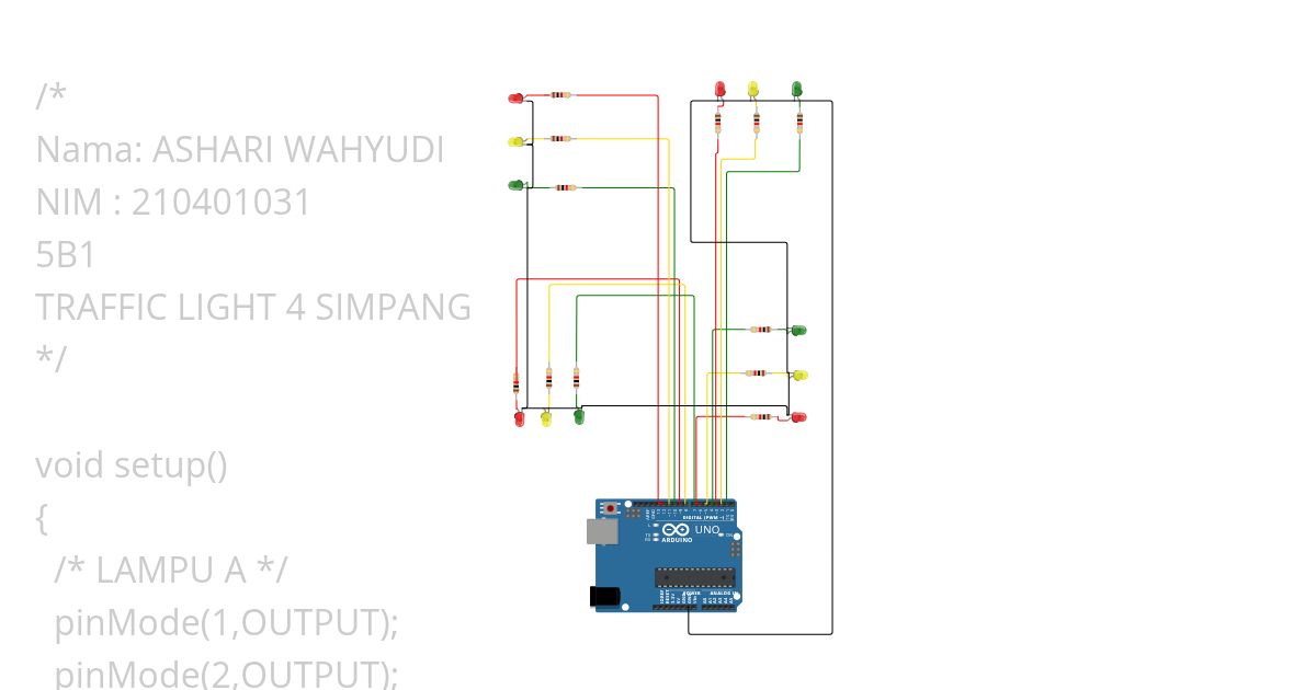 traffic light 4 simpang Copy simulation