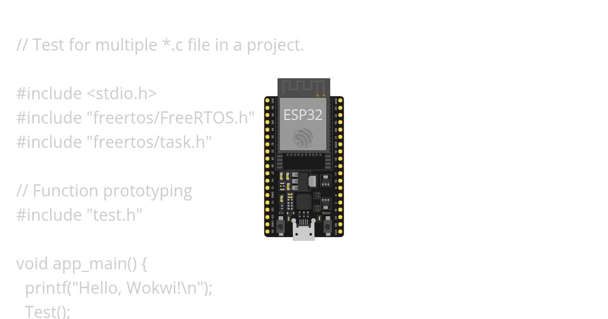 Test for multiple *.c file in a project. simulation