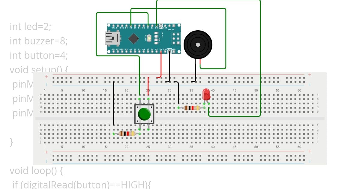 ledwith buzzer simulation