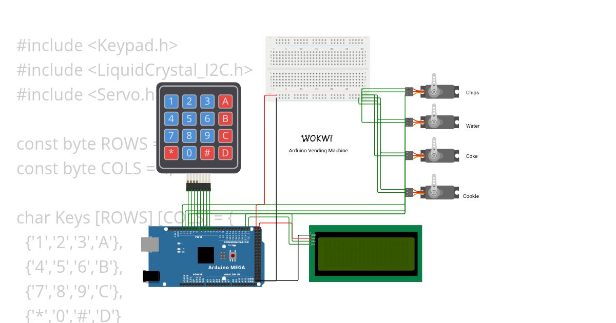 Arduino Vending Machine simulation