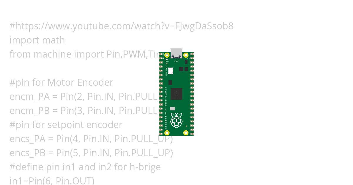 Raspberry Pi Pico DC motor position servo Copy simulation