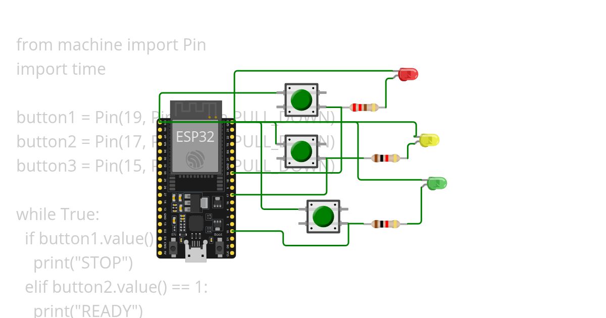 led with button simulation