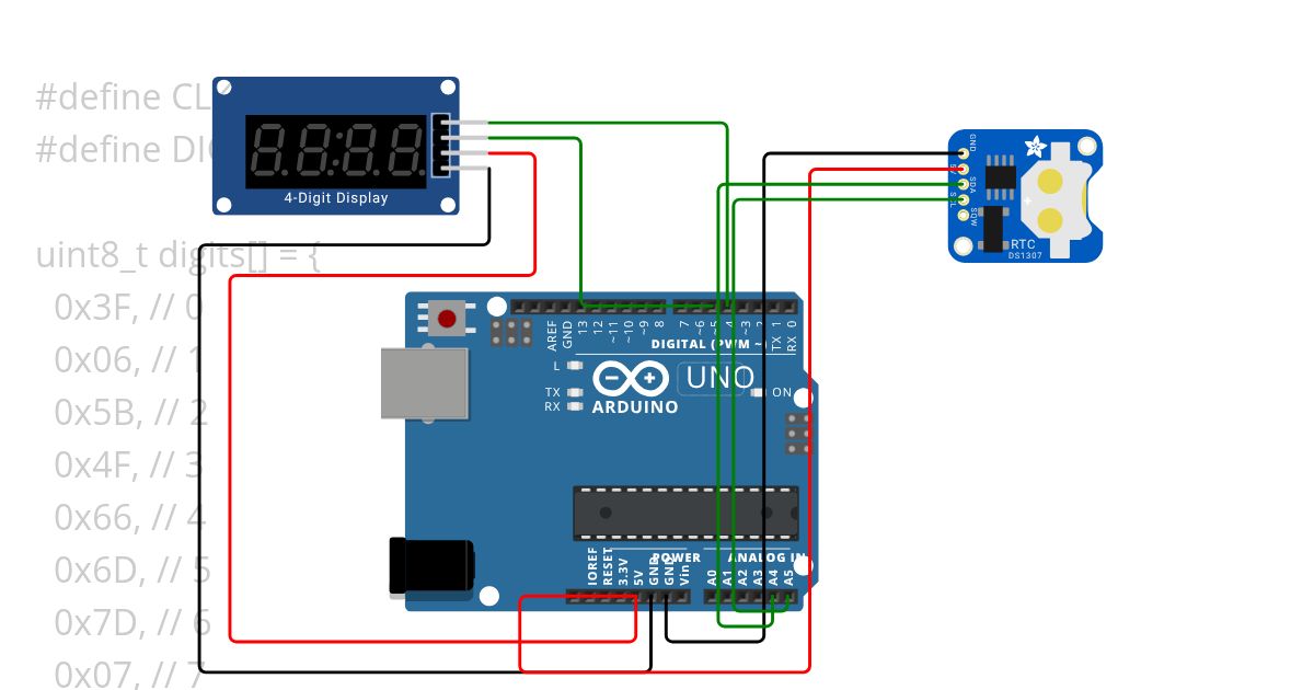 Arduino DATE AND TIME READER simulation