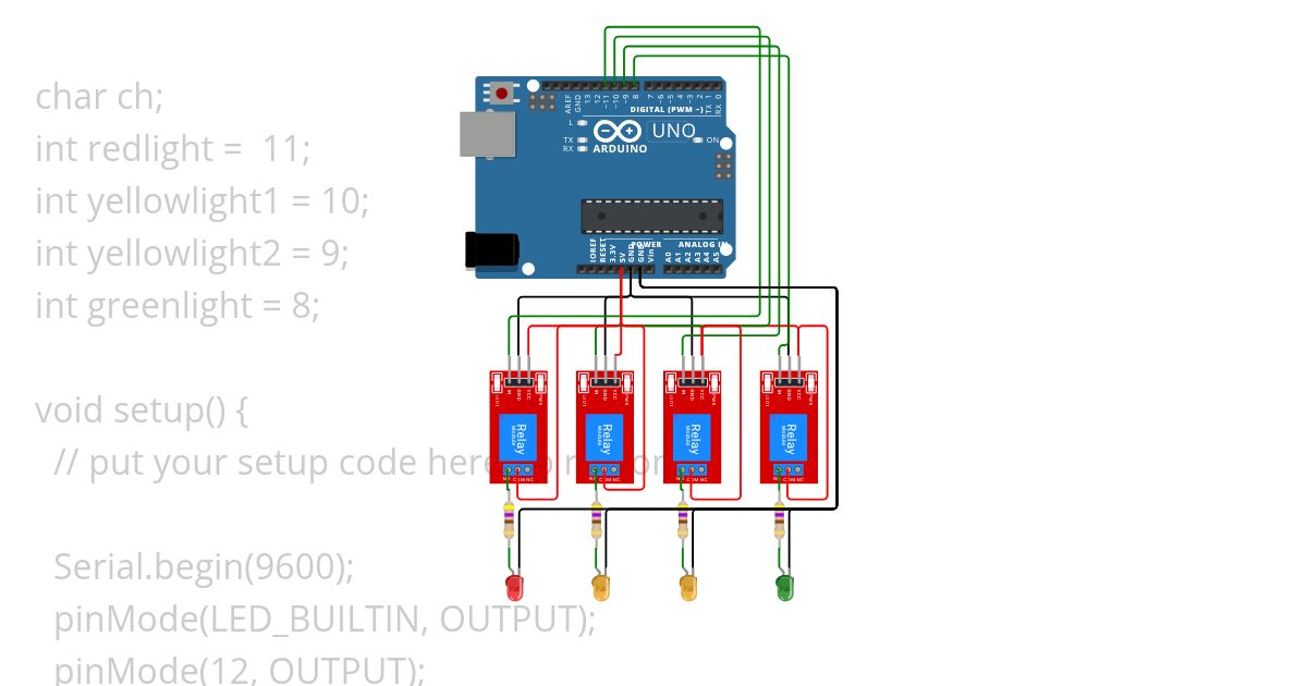 Signal System Using Relay simulation