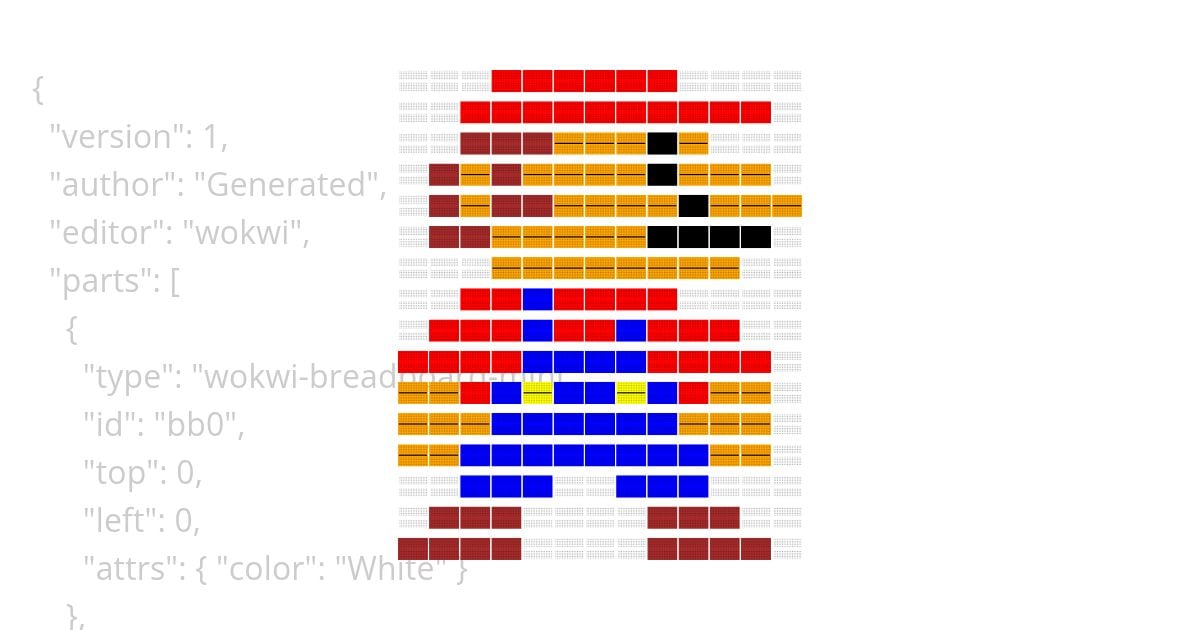 Pixel Art with Breadboards simulation