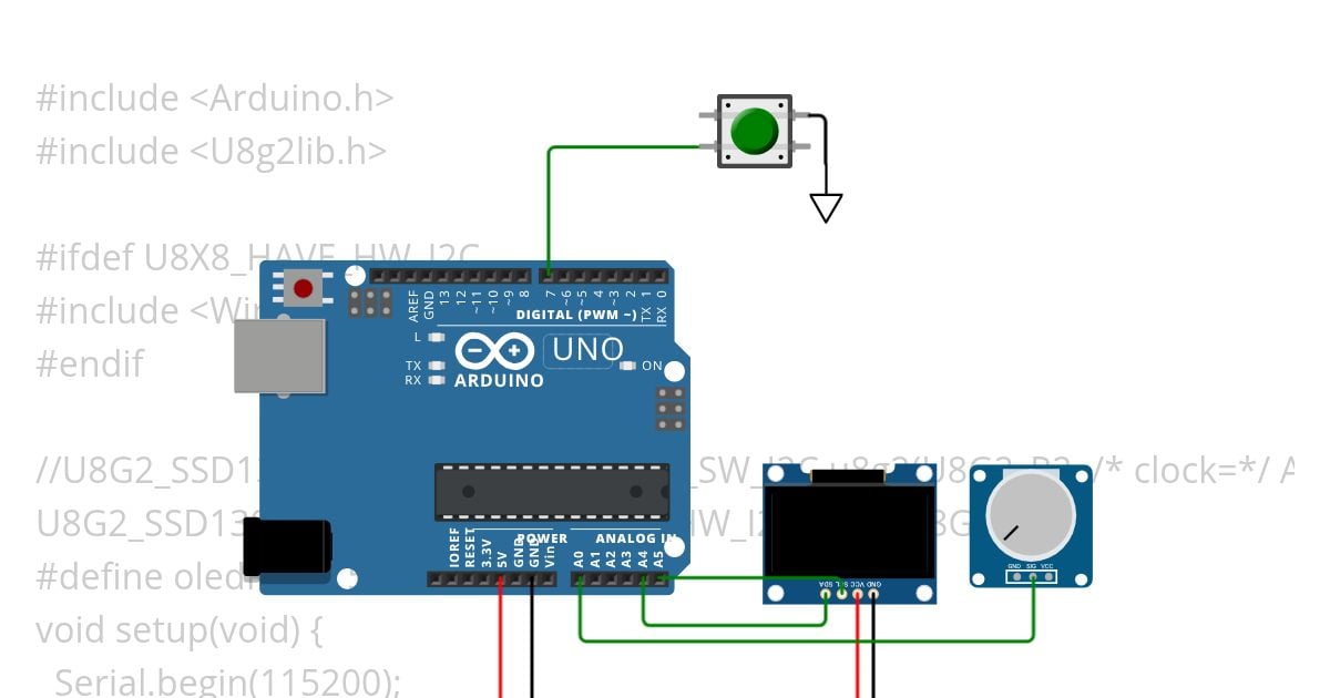 U8g2 Library Test for SSD1309 simulation
