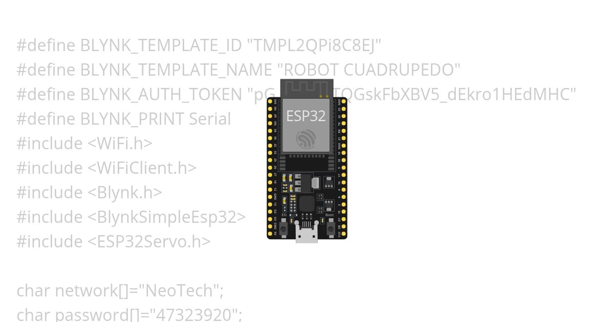 robot cuadrupedo simulation