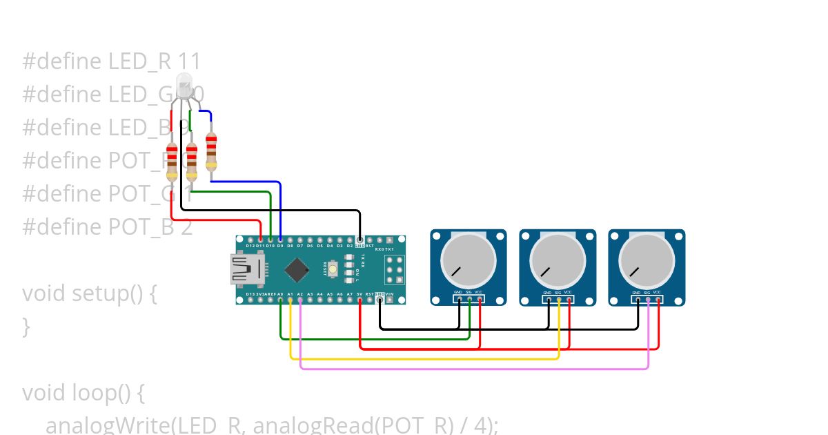 LED 1 simulation
