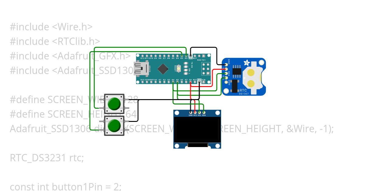 jam digital oled simulation