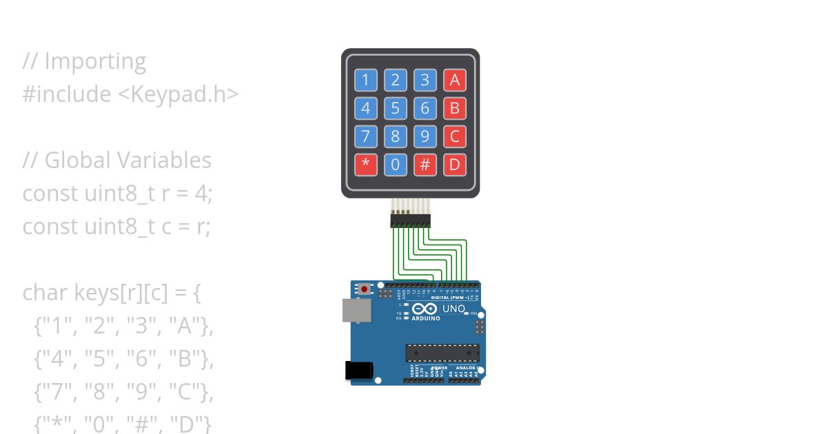 Keypad with Arduino simulation