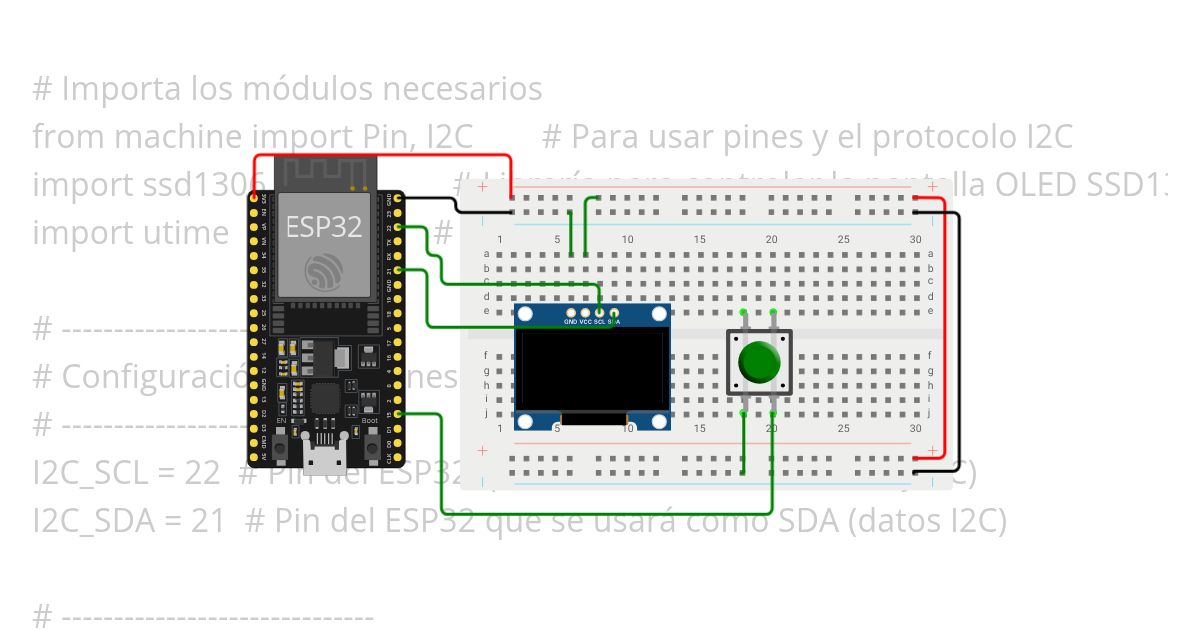 boton + pantalla micropython simulation