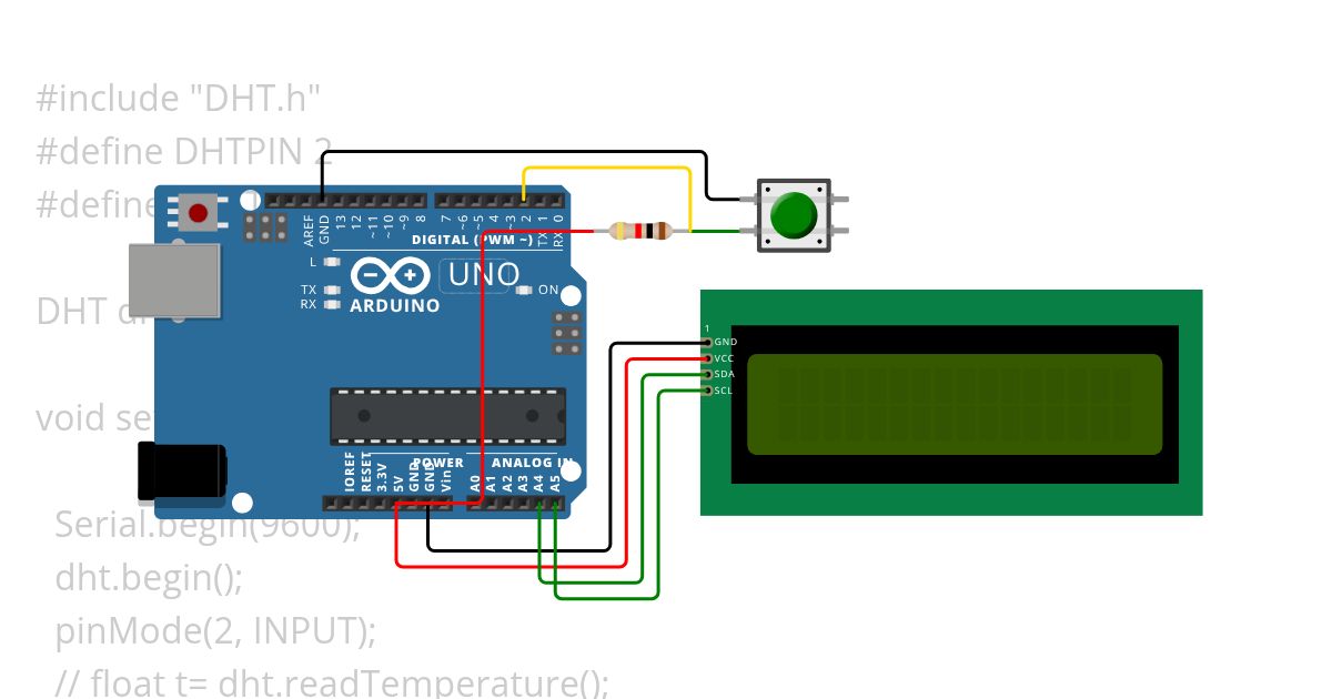 lcd and dht22 simulation