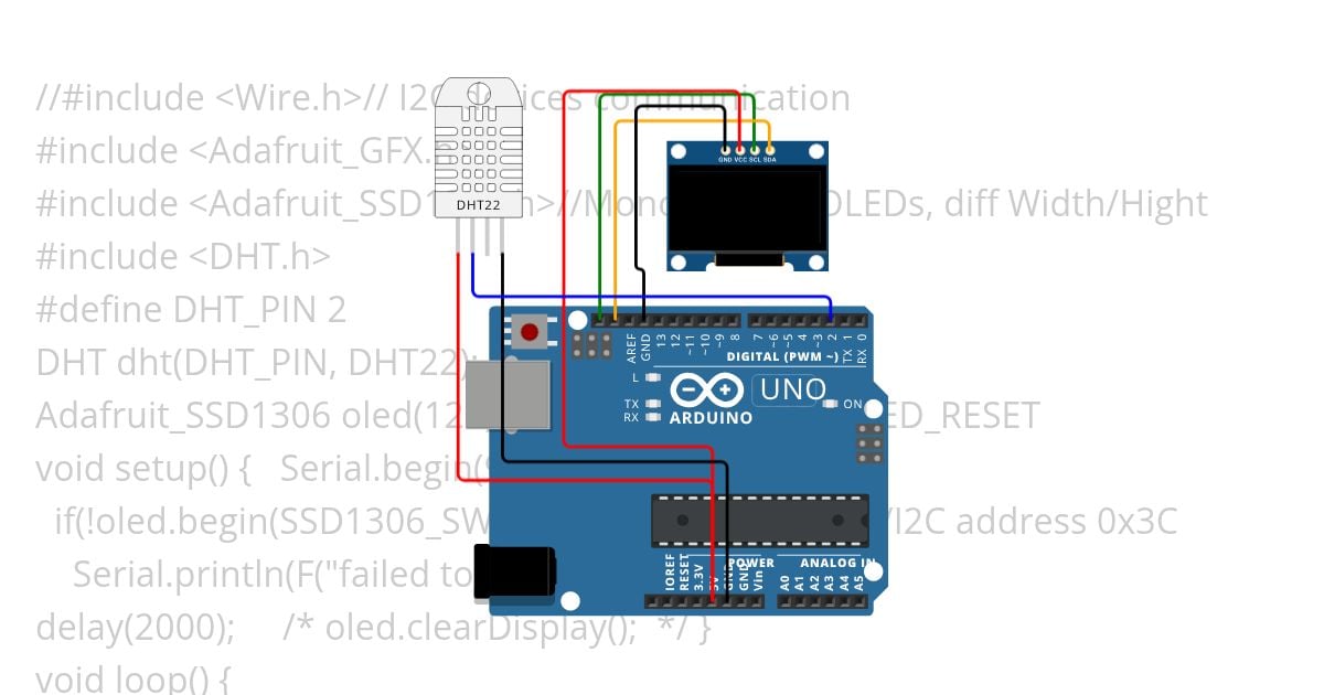 ssd1306+dht simulation