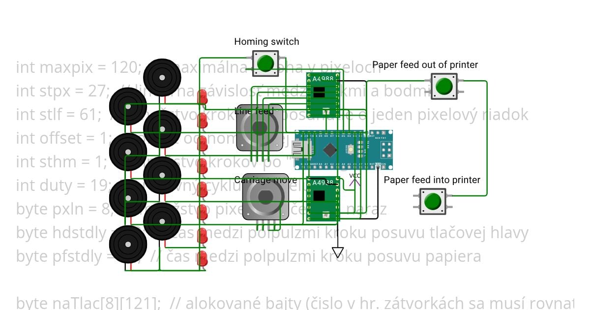 8 pin 120px 44mm printer (not a line printer) simulation