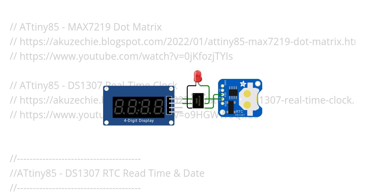 ATtiny85-DS1307 Real-Time Clock_V1 simulation