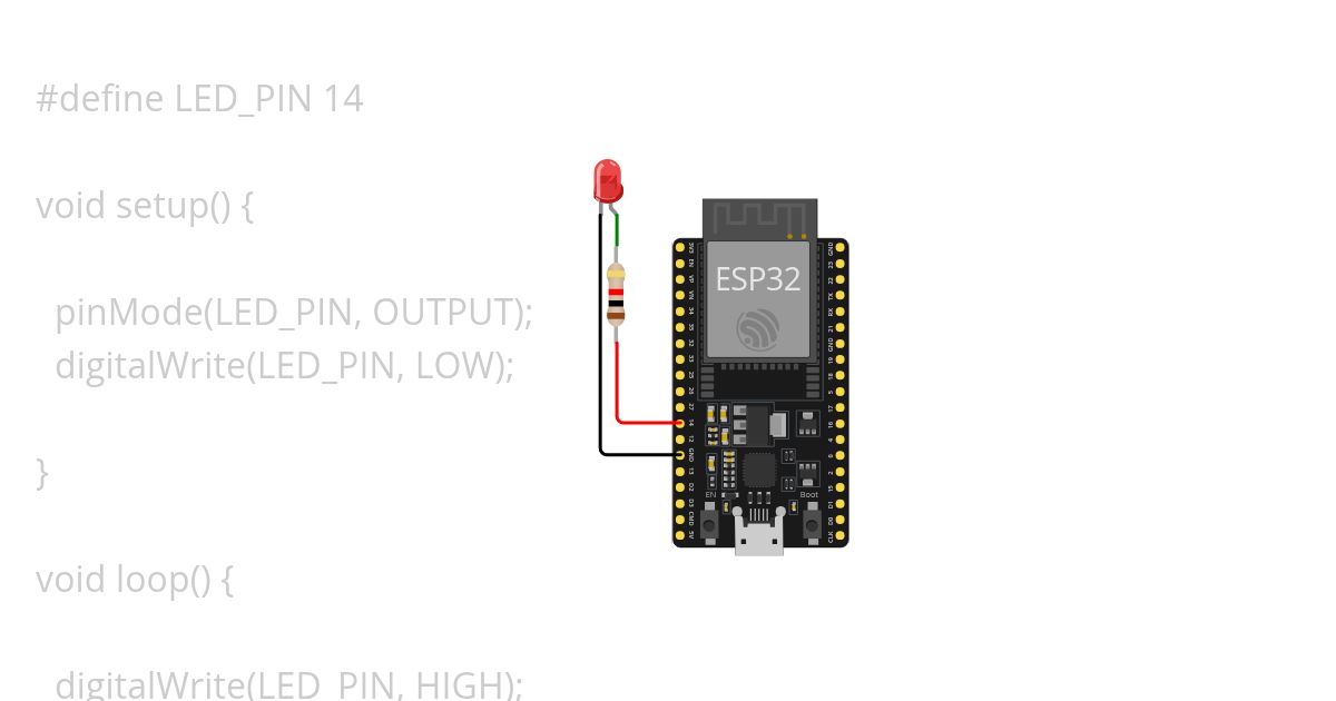 Pisca 1 LED  simulation