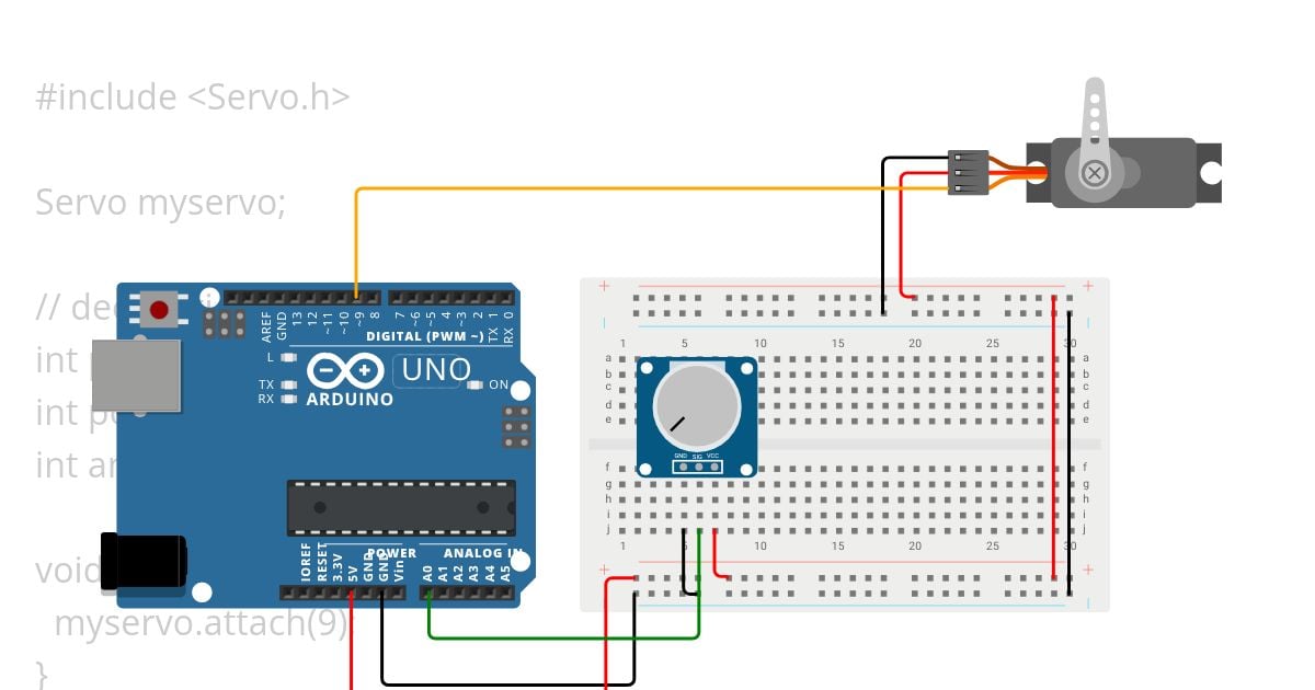 PotentiometerServo simulation