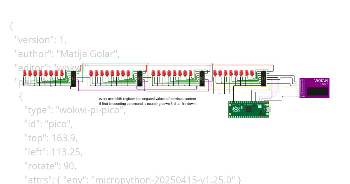 pi-pico-74hc595 simulation