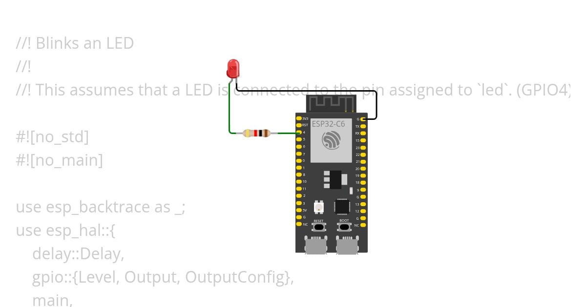 [esp32c6 | rust | no-std ] blinky Copy
