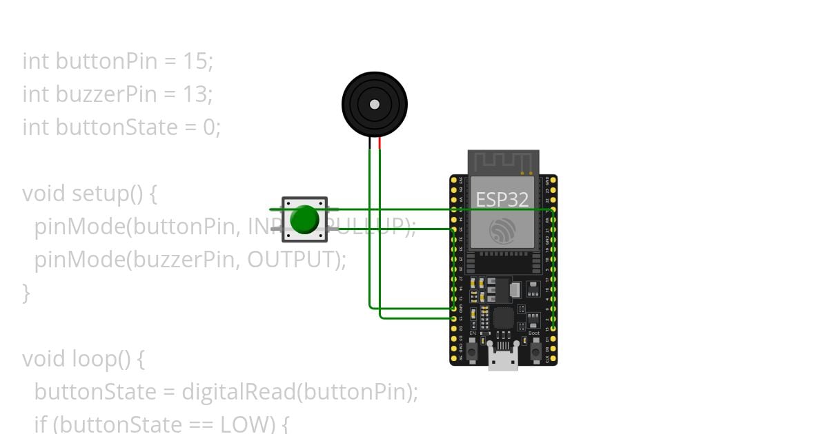 buzzer alarm simulation