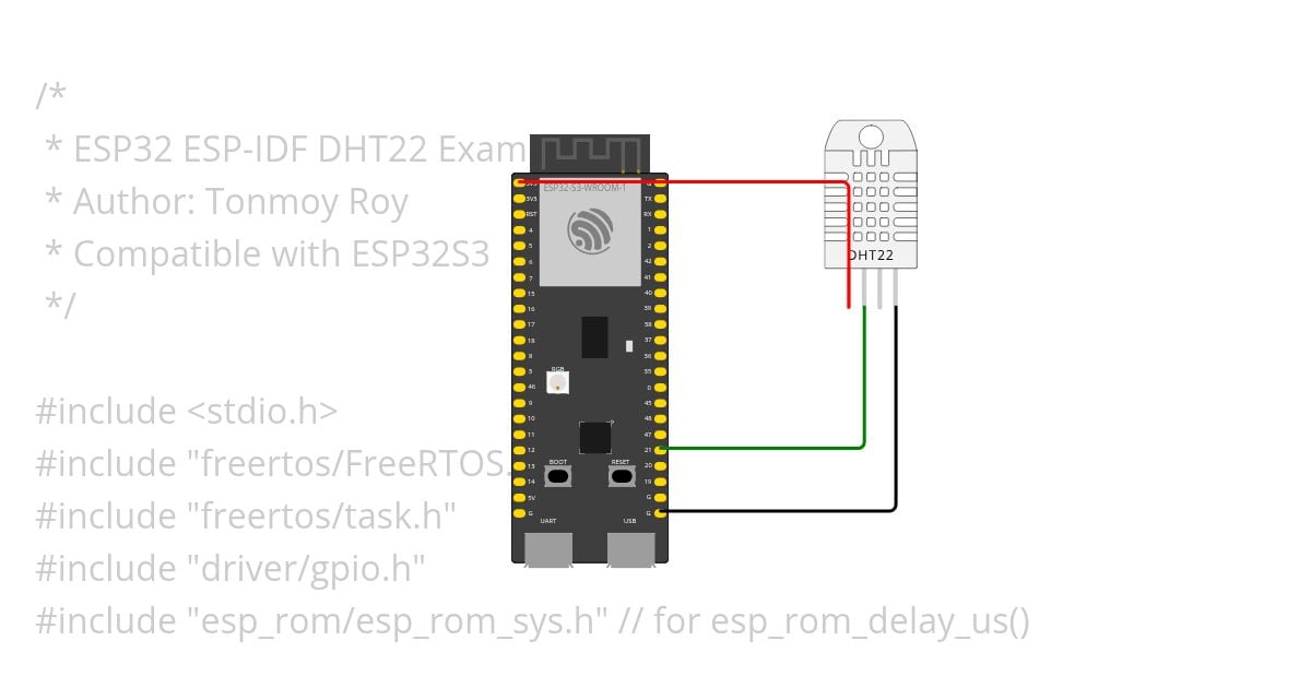moisture sensor and esp32 s3 wroom1  simulation