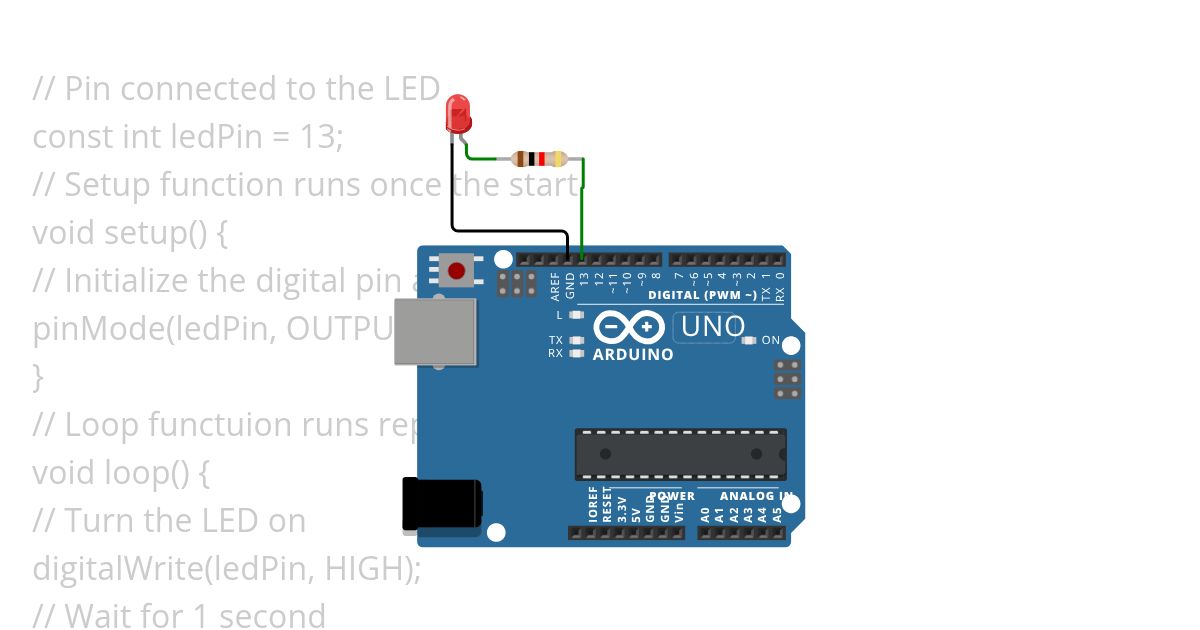 LED blinking  simulation