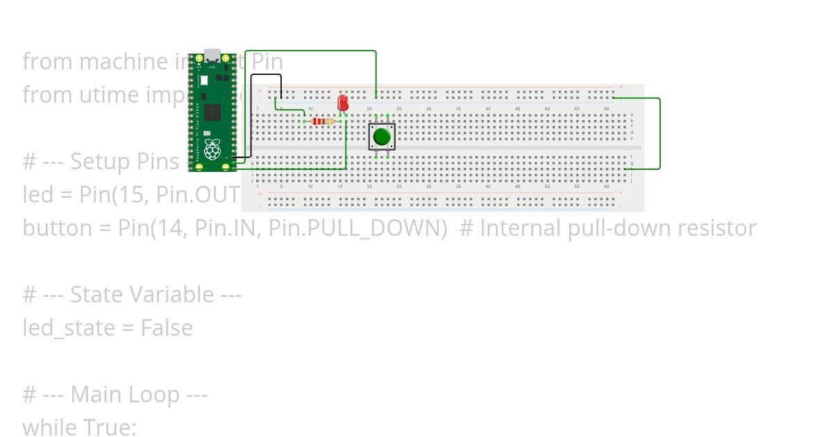 Toggle button simulation