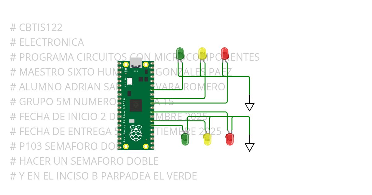 P103 SEMAFORO DOBLE  simulation