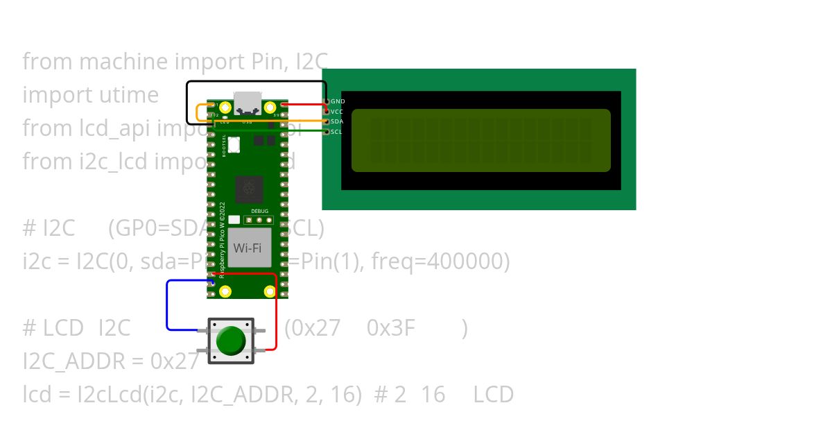 pi pico ldc button simulation