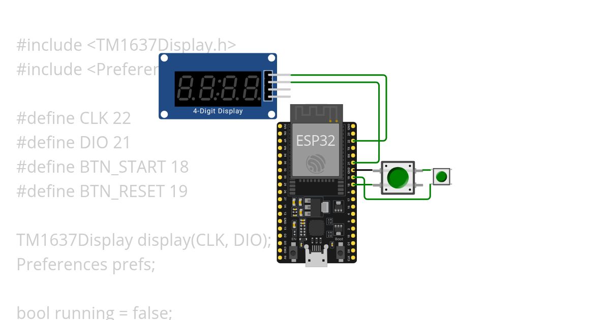 esp32 time counter simulation