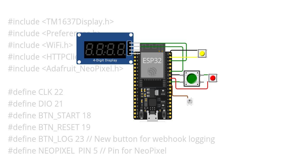 esp32 time counter simulation
