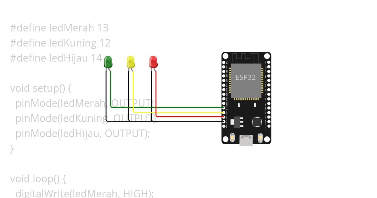 esp32 - Percobaan 1 simulation