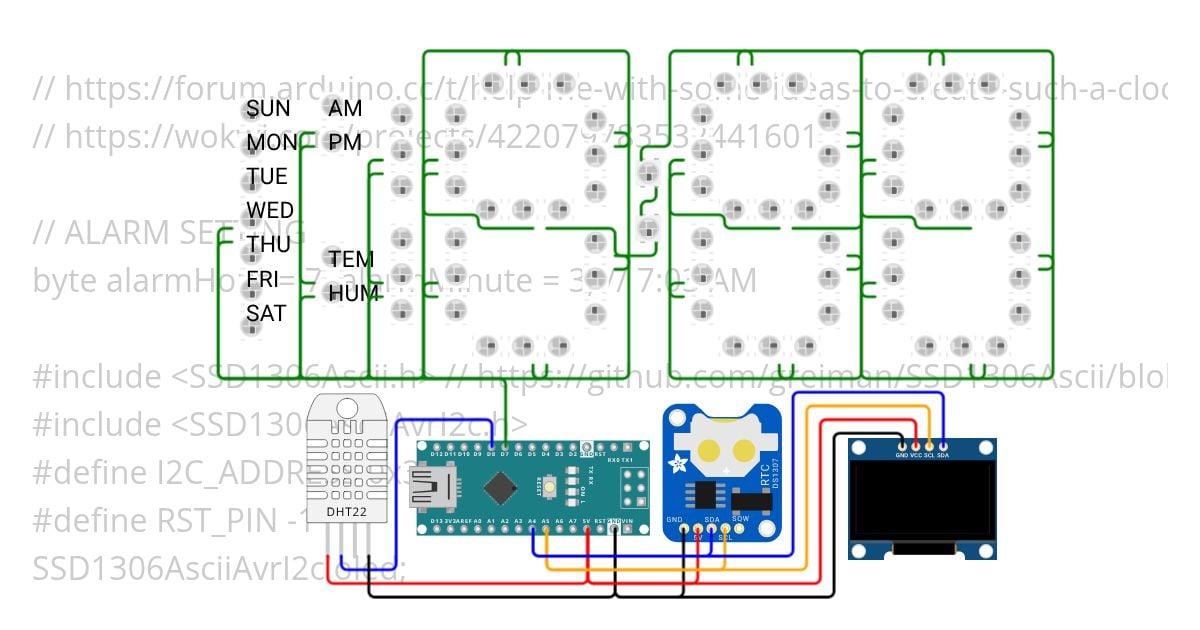 SSD1306AsciiWS2812 simulation
